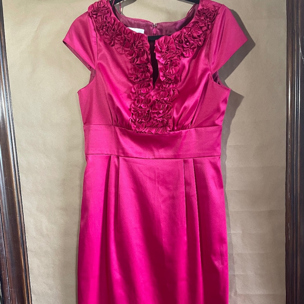 Gorgeous size 10 pink 3-D floral detail unique color well made